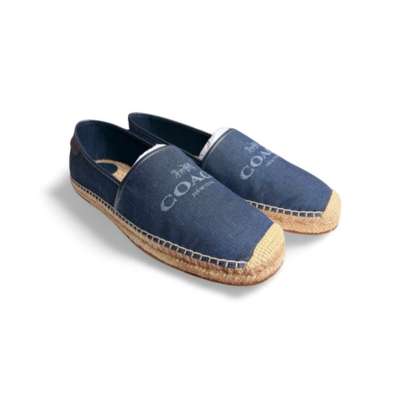 Coach Shoes - Coach Denim Logo Espadrilles Size 12D NIB Summer Slip Ons